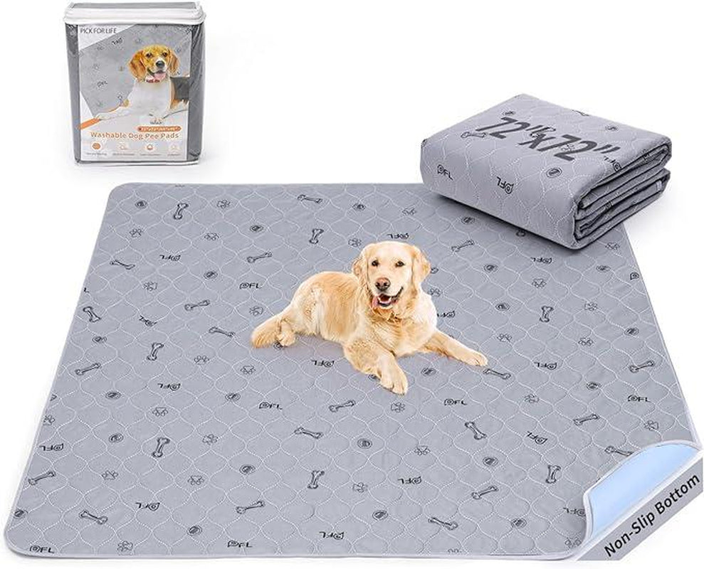 Washable Dog Pee Pad, Dog Diapers, Fast Absorbent Puppy Pads, Reusable Dog Training Pads Waterproof, Non-Slip Whelping Pad for Pet, Playpen, Incontinence