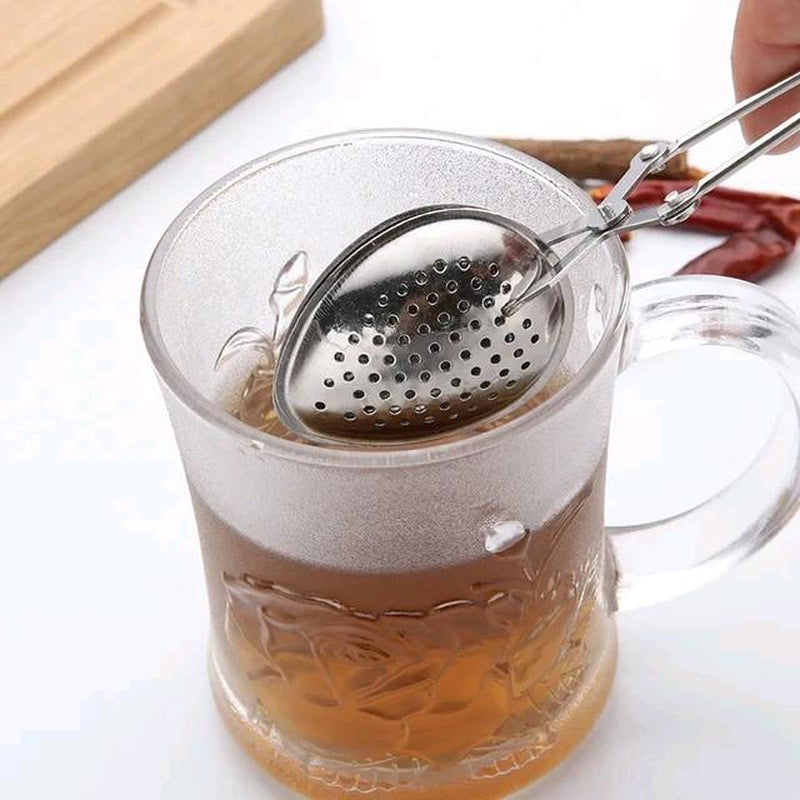 Steel Tea Infuser Mesh Reusable Tea Bag Firmly Filter Tea Strainer Teapot Gadgets