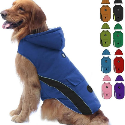 EMUST Dog Jacket, Small Medium Large Dogs Winter Coats, Cozy Dog Winter Vests for Dogs with Reflective Strip,Thick Windproof Dog Winter Clothes for Puppy