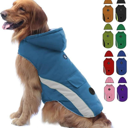 EMUST Dog Jacket, Small Medium Large Dogs Winter Coats, Cozy Dog Winter Vests for Dogs with Reflective Strip,Thick Windproof Dog Winter Clothes for Puppy