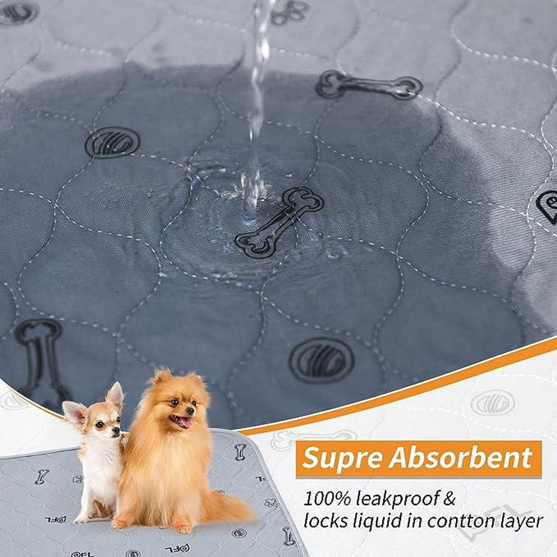 Washable Dog Pee Pad, Dog Diapers, Fast Absorbent Puppy Pads, Reusable Dog Training Pads Waterproof, Non-Slip Whelping Pad for Pet, Playpen, Incontinence