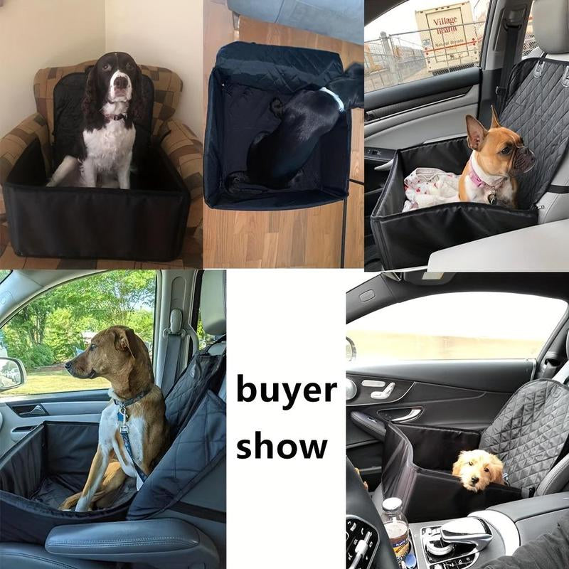 2 in 1 Enclosed Pet Dog Car Seat Cover, Foldable Pet Car Seat Hammock, Pet Carrier for Dogs & Cats, Dog & Cat Accessories