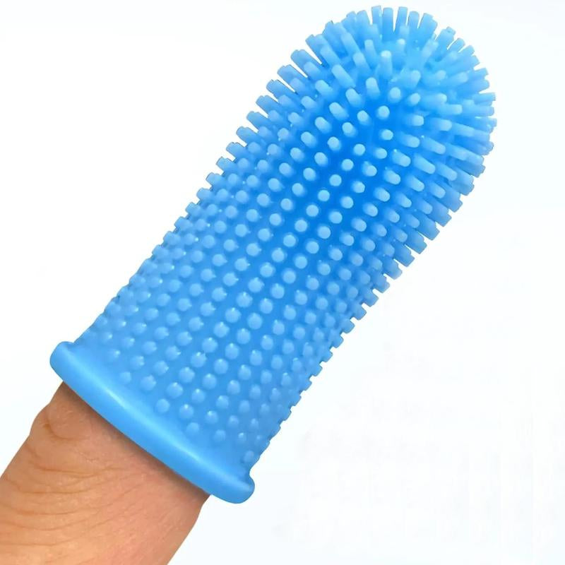 360º Pet Finger Toothbrush, Pet Tooth Cleaning Brush with Surround Bristles, Oral Care Tool for Dogs and Cats