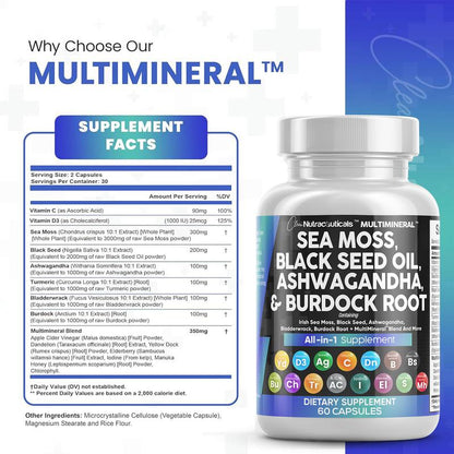 Live Only - 2 Bottle Sea Moss Capsules Bundle Supplement Healthcare Supplement Healthcare