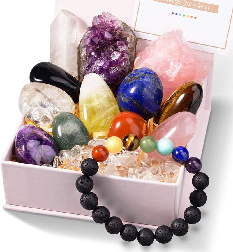 13 Pcs Healing Crystals Set