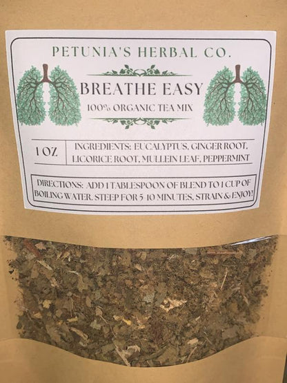 Breathe Easy Tea Mix | Respiratory Support | Organic Tea Blend | Loose Leaf Tea | Health Herbal Natural Health Tea