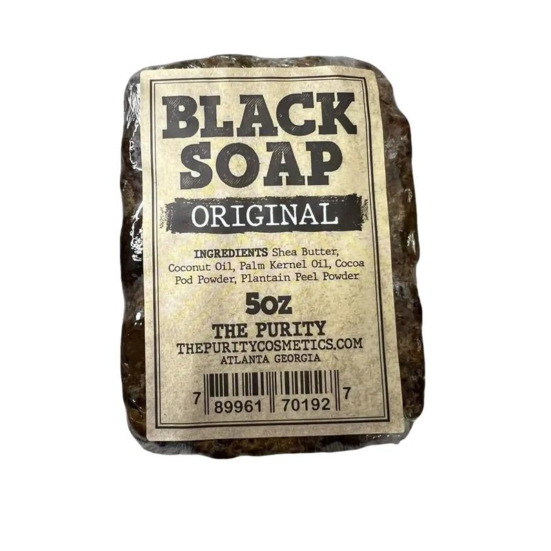 Organic African Black Soap Bars - 5Oz - Coconut Acne Clear Skin Care