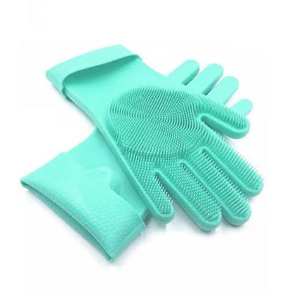 1 Pair Pet Finger Cover, Silicone Pet Grooming Gloves, Pet Massage Tools for Bath