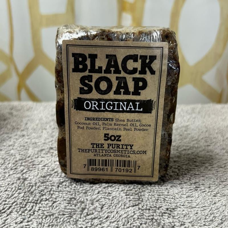 Organic African Black Soap Bars - 5Oz - Coconut Acne Clear Skin Care