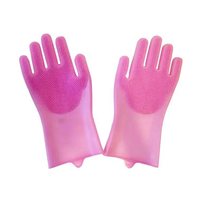 1 Pair Pet Finger Cover, Silicone Pet Grooming Gloves, Pet Massage Tools for Bath