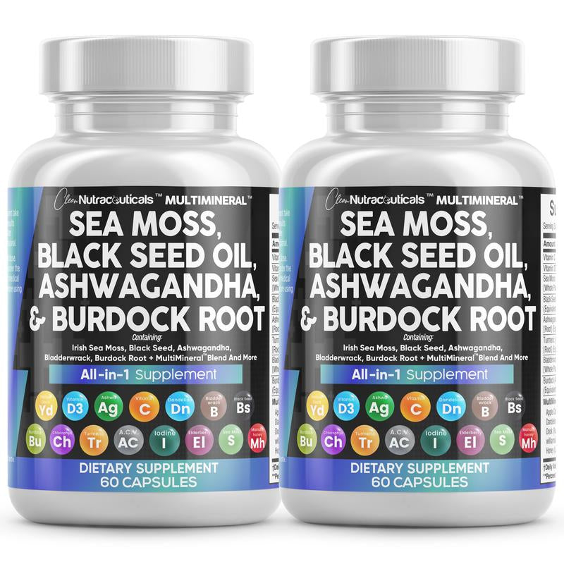 Live Only - 2 Bottle Sea Moss Capsules Bundle Supplement Healthcare Supplement Healthcare